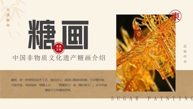 非物质文化遗产之糖画介绍PPT模板20250522