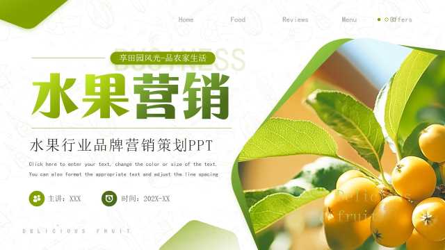 水果行业品牌营销策划PPT模板20250606