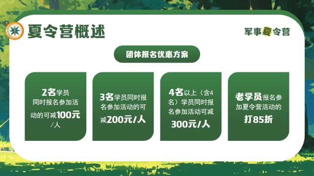 军事训练夏令营招生PPT模板20250718