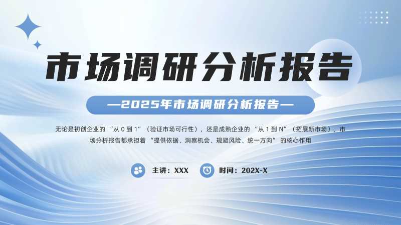 商务风市场调研分析报告PPT模板20251107