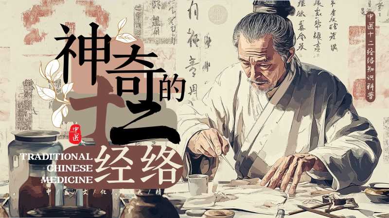 中医十二经络知识科普PPT模板20251108